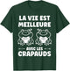 Toad Humor Life Is Better with Toads , Black, S T-Shirt - T-Shirt | Forest