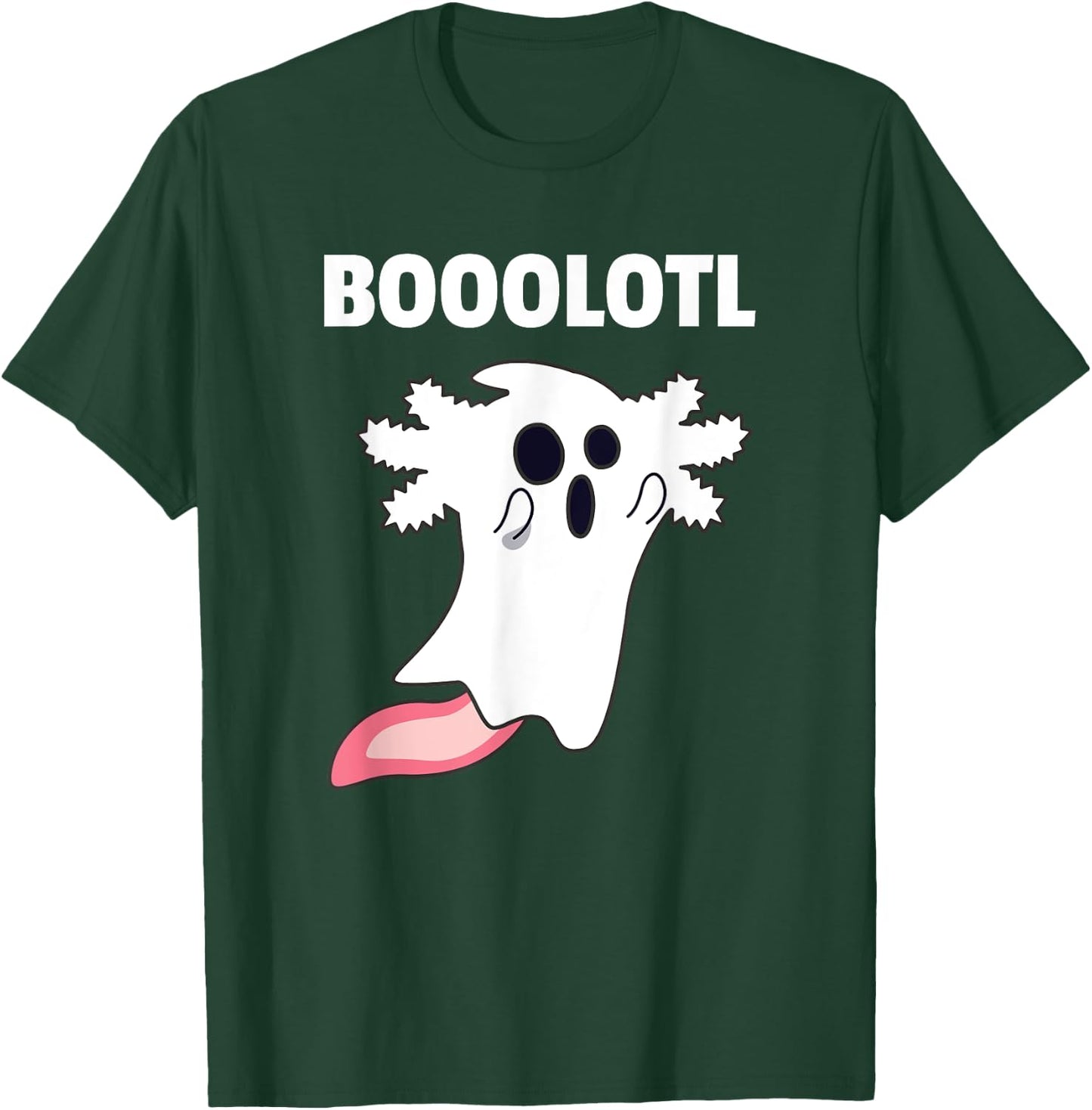 Booolotl - Boo Axolotl Ghost Halloween Kawaii Axolotl T-Shirt - T-Shirt | Forest