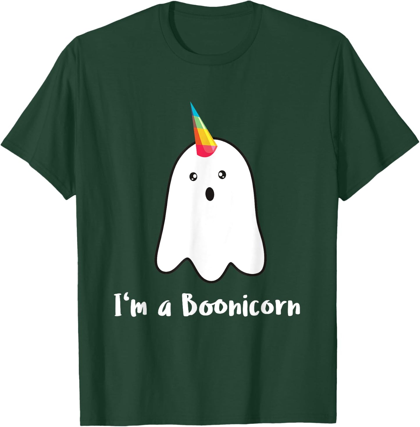 BOOnicorn Boo Ghost Unicorn Halloween Funny Unicorn T-Shirt - T-Shirt | Forest