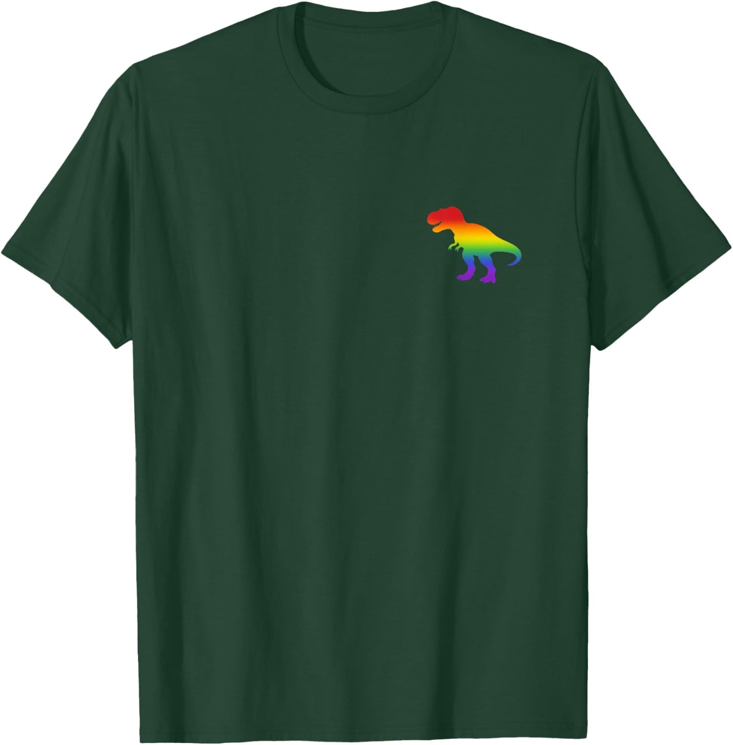 T-Rex Rainbow Subtle Pride Dinosaur Month Flag LGBT Gay T-Shirt - T-Shirt | Forest