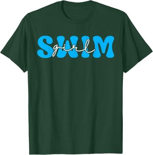 Swim Girl Swimmer Girl Women Ladies Swimmer Swimming T-Shirt - T-Shirt | Forest