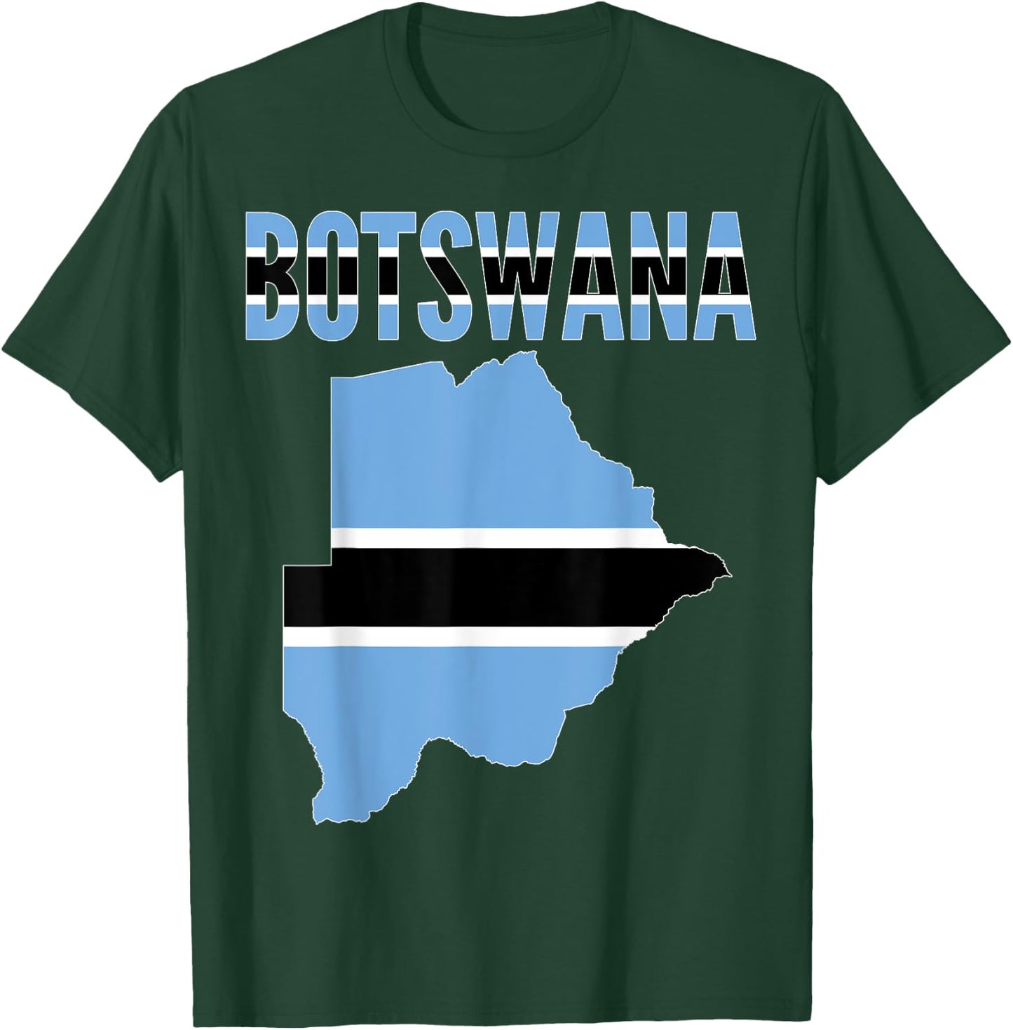 Botswanan - Botswana Country Map Flag T-Shirt - T-Shirt | Forest