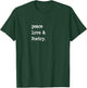 Peace Love & Poetry | Poem Literature T-Shirt - T-Shirt | Forest