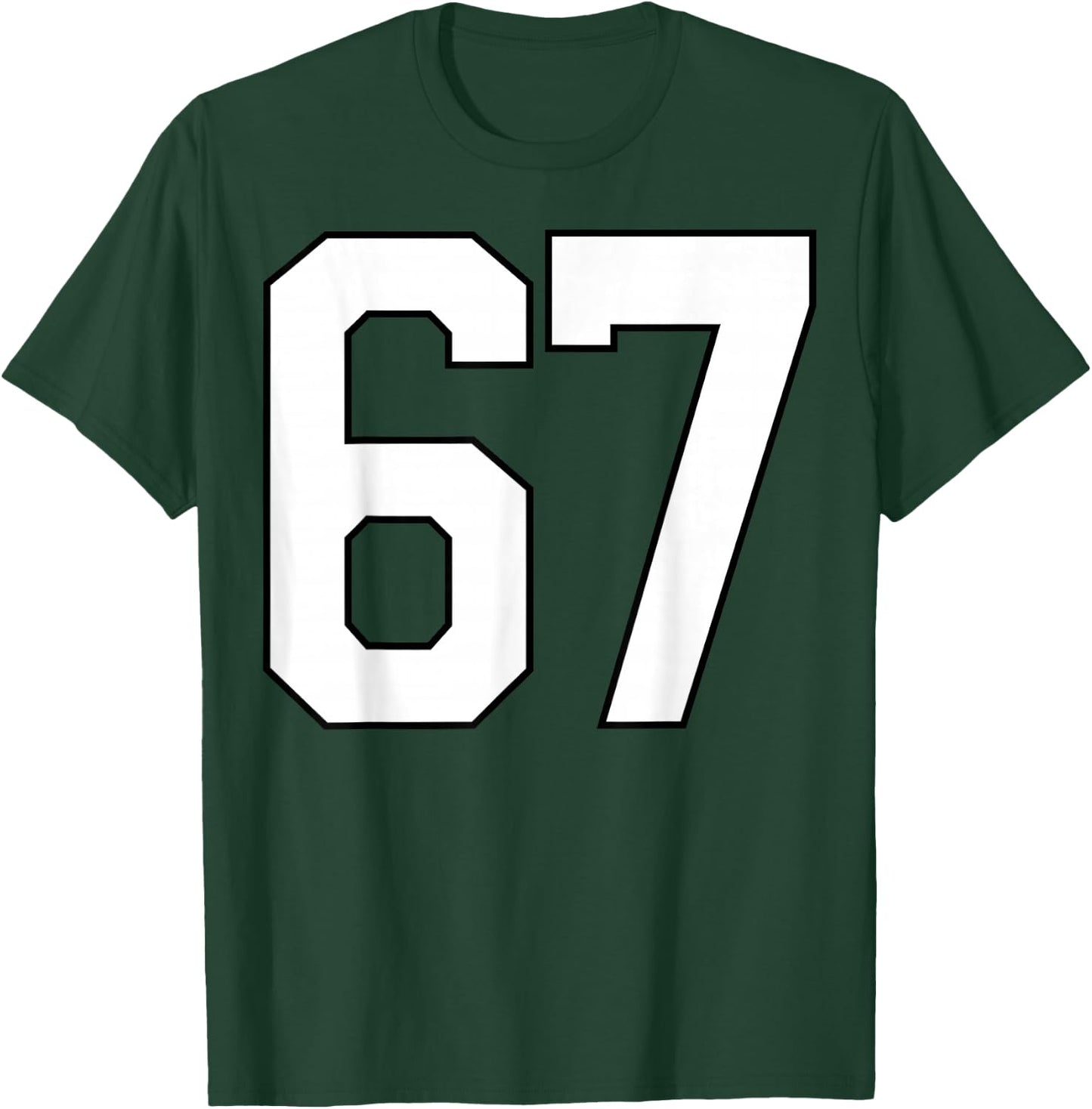 Number 67 Sports Team T-Shirt - T-Shirt | Forest