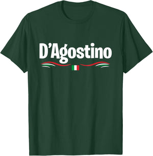 Italy Flag Birthname Italian D'Agostino , black T-Shirt - T-Shirt | Forest