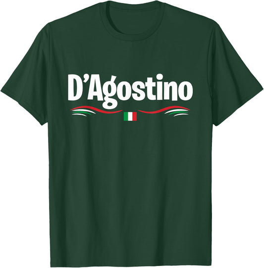 Italy Flag Birthname Italian D'Agostino , black T-Shirt - T-Shirt | Forest