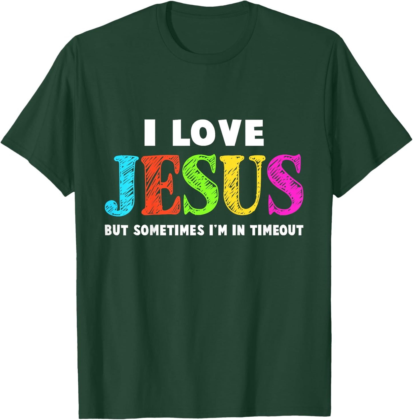 Cute I Love Jesus Christian Faith Gifts Toddler Boys Girls T-Shirt - T-Shirt | Forest