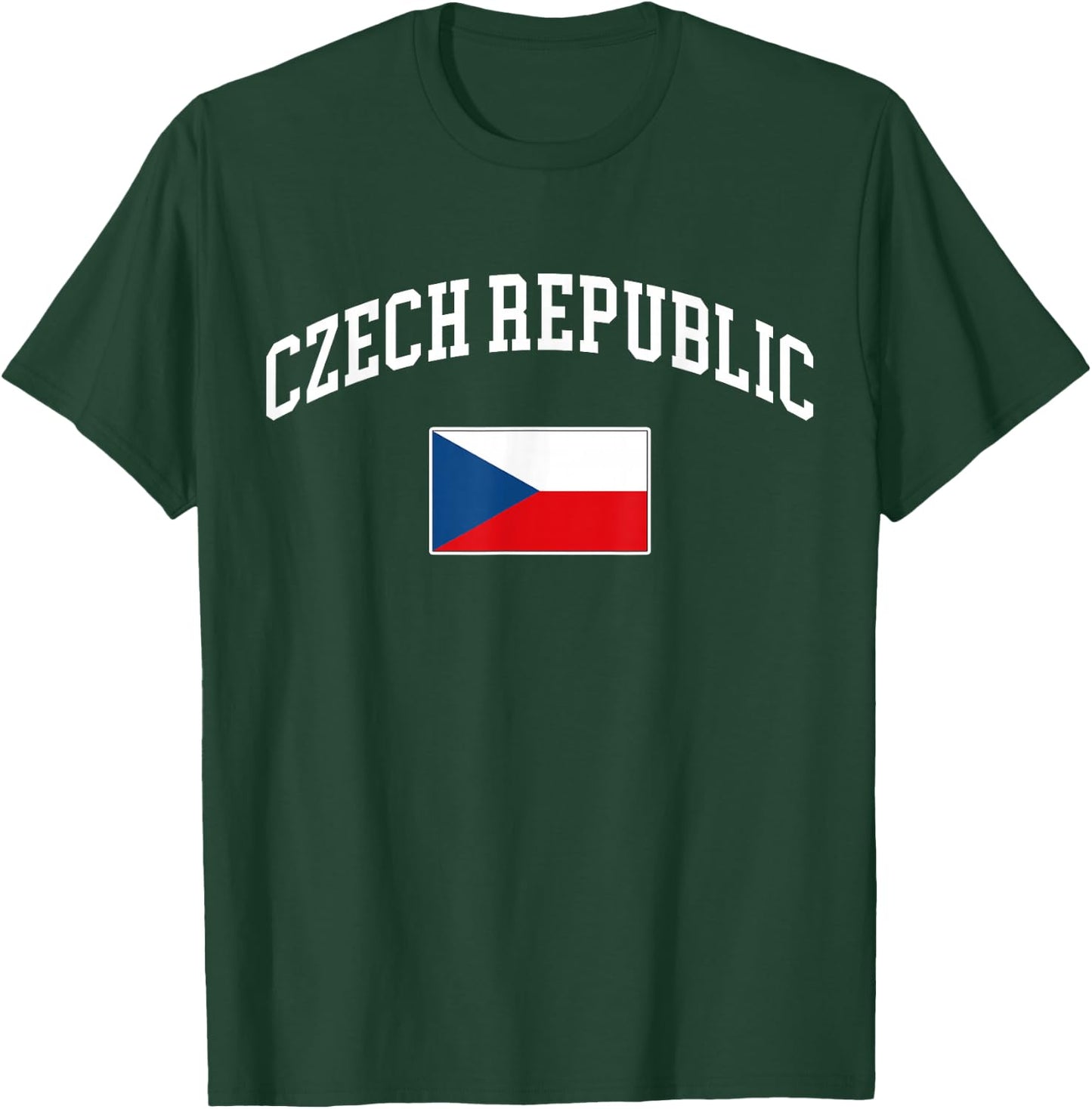 Czech Republic Flag Czechia Retro Vintage Classic Graphic T-Shirt - T-Shirt | Forest