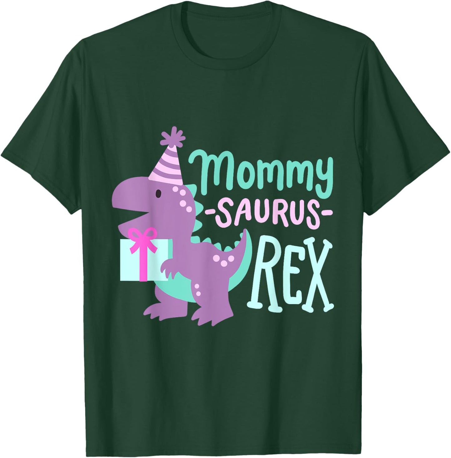 Dinosaur Birthday Mommy Saurus T Rex Family Matching Party T-Shirt - T-Shirt | Forest
