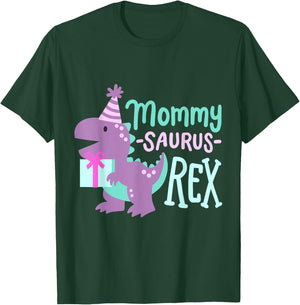 Dinosaur Birthday Mommy Saurus T Rex Family Matching Party T-Shirt - T-Shirt | Forest