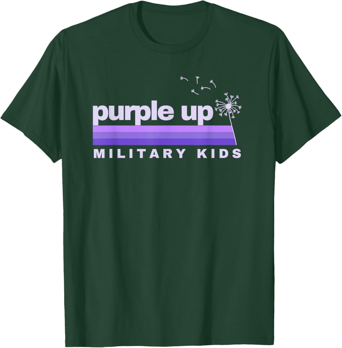 Purple Up For Military Kids Military Child Month Dandelion T-Shirt - T-Shirt | Forest