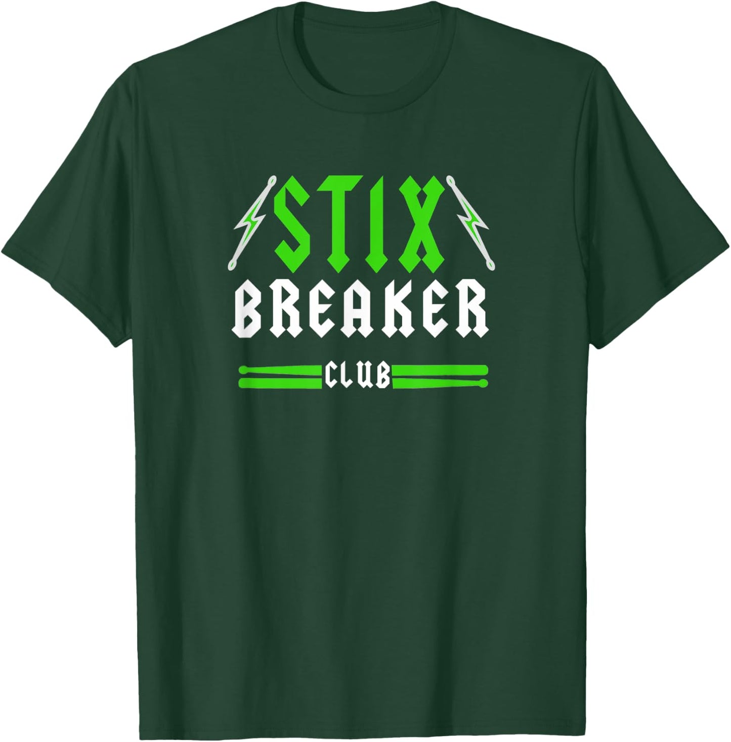 Pound Fitness with Drumsticks Graphic 'Stix Breaker Club' T-Shirt - T-Shirt | Forest