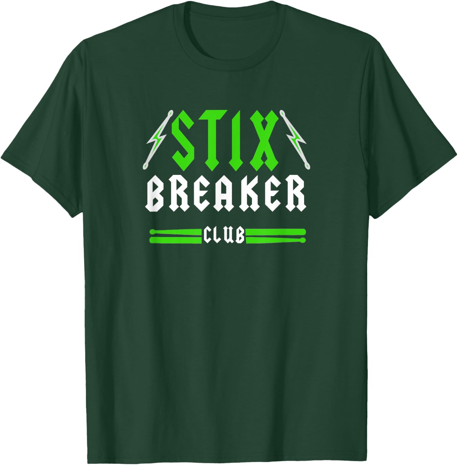 Pound Fitness with Drumsticks Graphic 'Stix Breaker Club' T-Shirt - T-Shirt | Forest