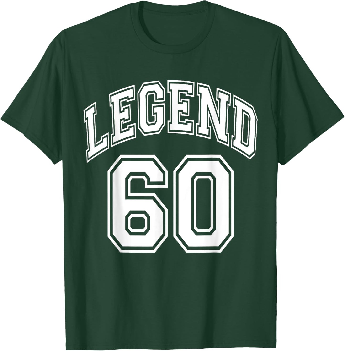Legend 60 Number Varsity Team - 60th Birthday & 60 Years Old T-Shirt - T-Shirt | Forest