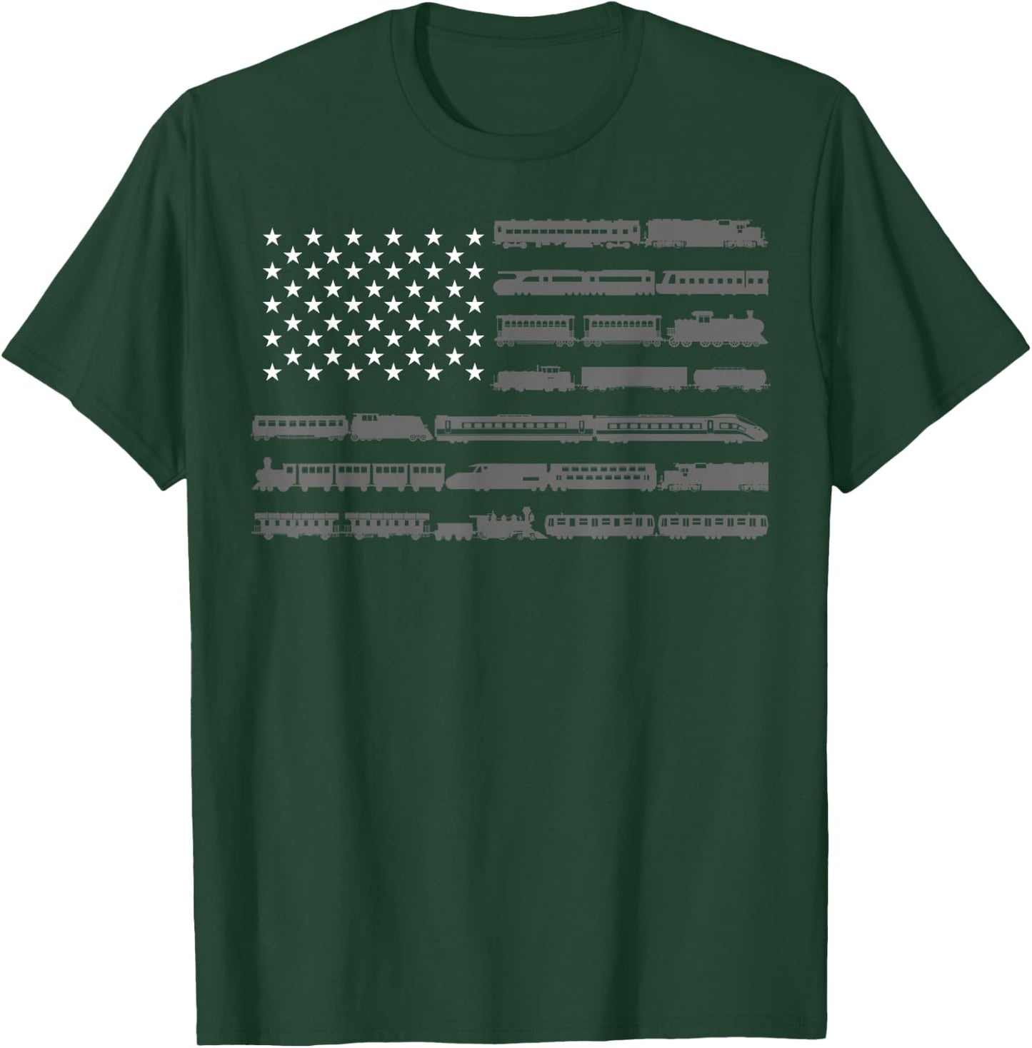 Funny Train Collector Gift Adults Conductor Model Railroad T-Shirt - T-Shirt | Forest
