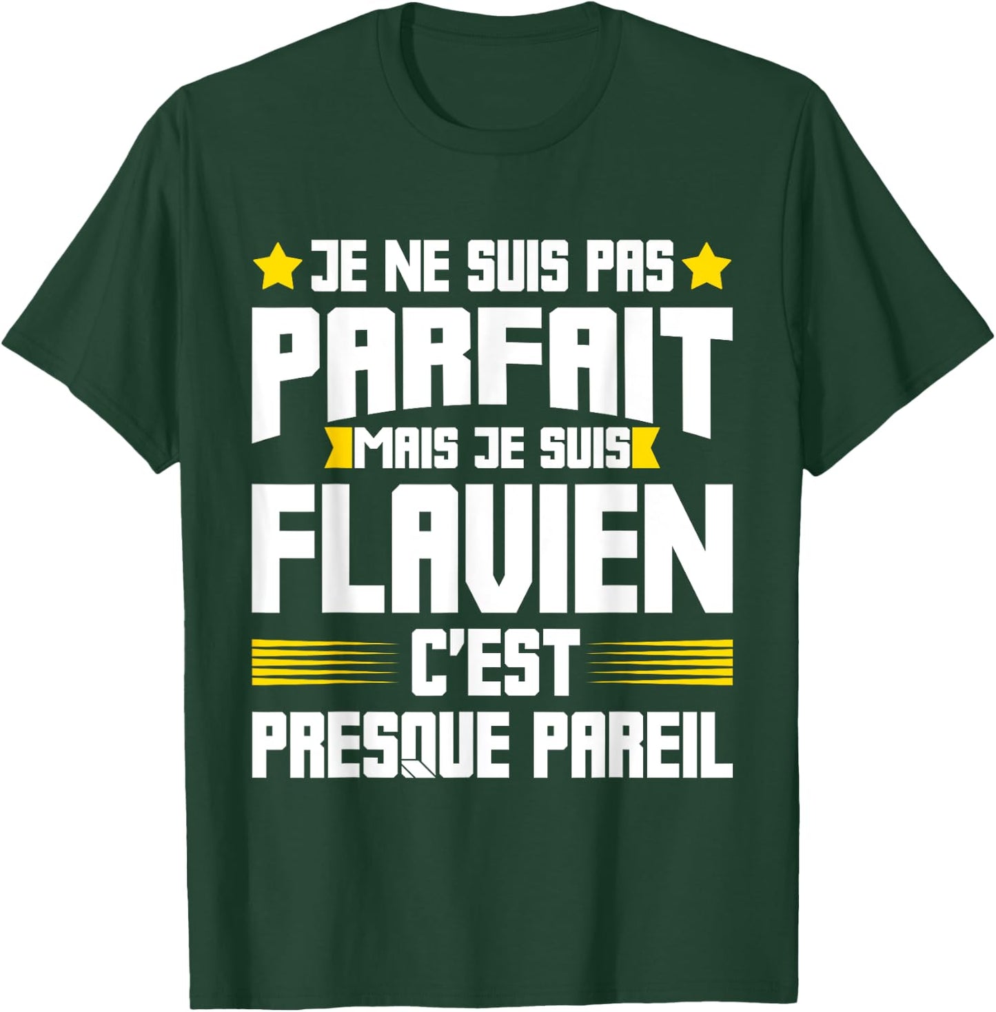 Flavien Parfait | Funny Quote Funny Dad Father First Name , Black, S T-Shirt - T-Shirt | Forest