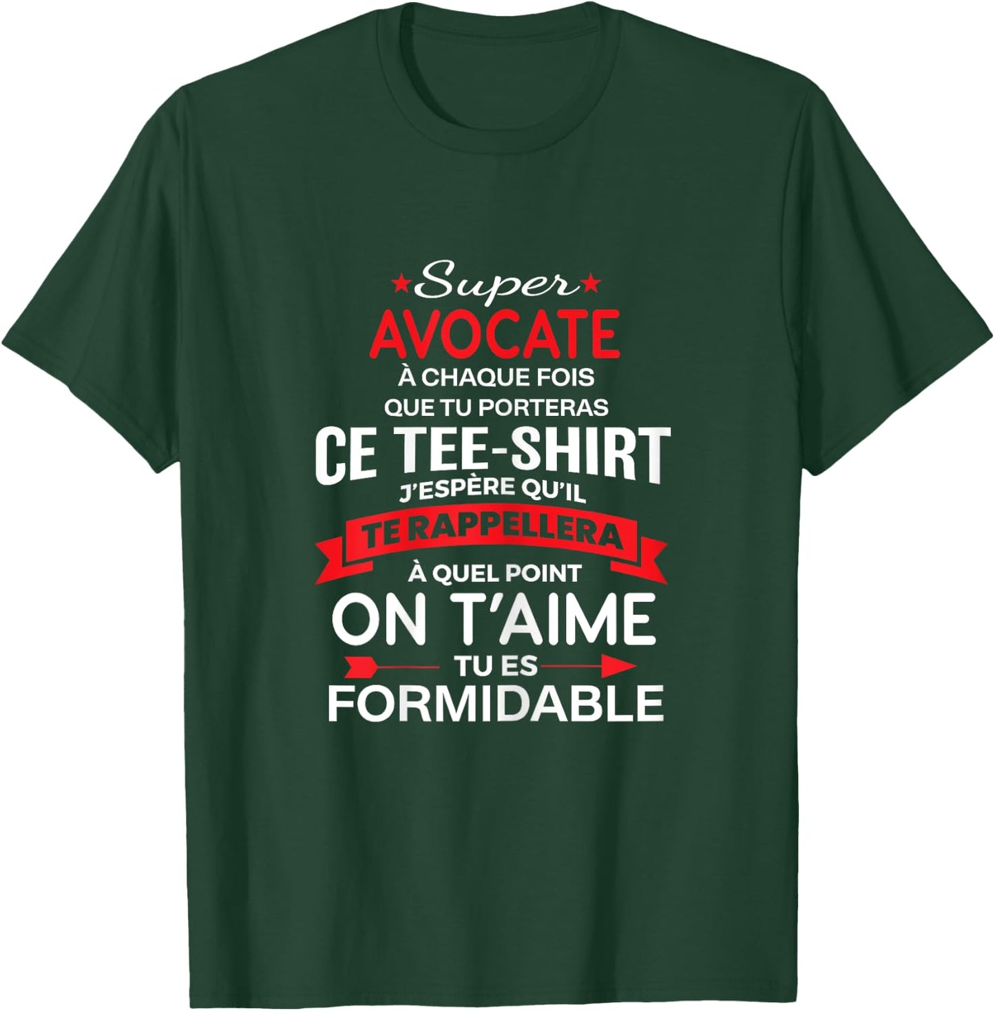 Super Avocate on t'aime gift woman Avocate T-Shirt - T-Shirt | Forest