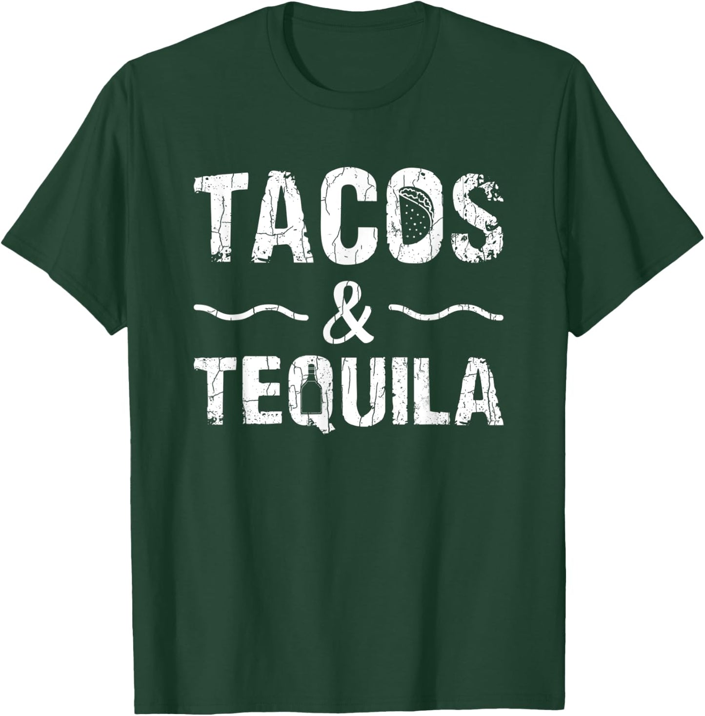 Tacos And Tequila Funny Taco Mexican Food Lover Graphic T-Shirt - T-Shirt | Forest