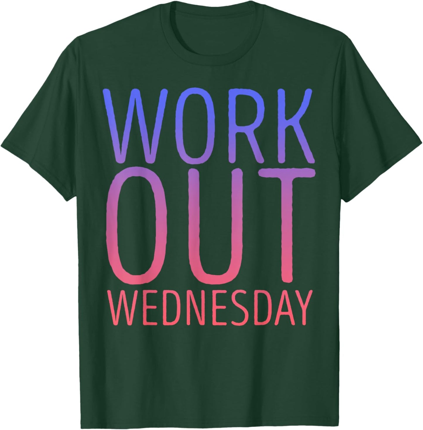 Workout Wednesday Purple Pink Gradient T-Shirt - T-Shirt | Forest