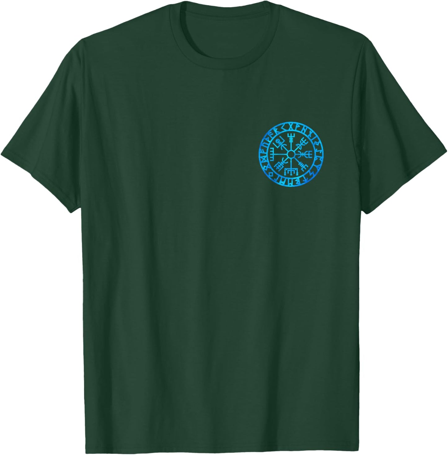 Vegvisir Viking Compass Rune Protection Symbol Celtic Nordic T-Shirt - T-Shirt | Forest