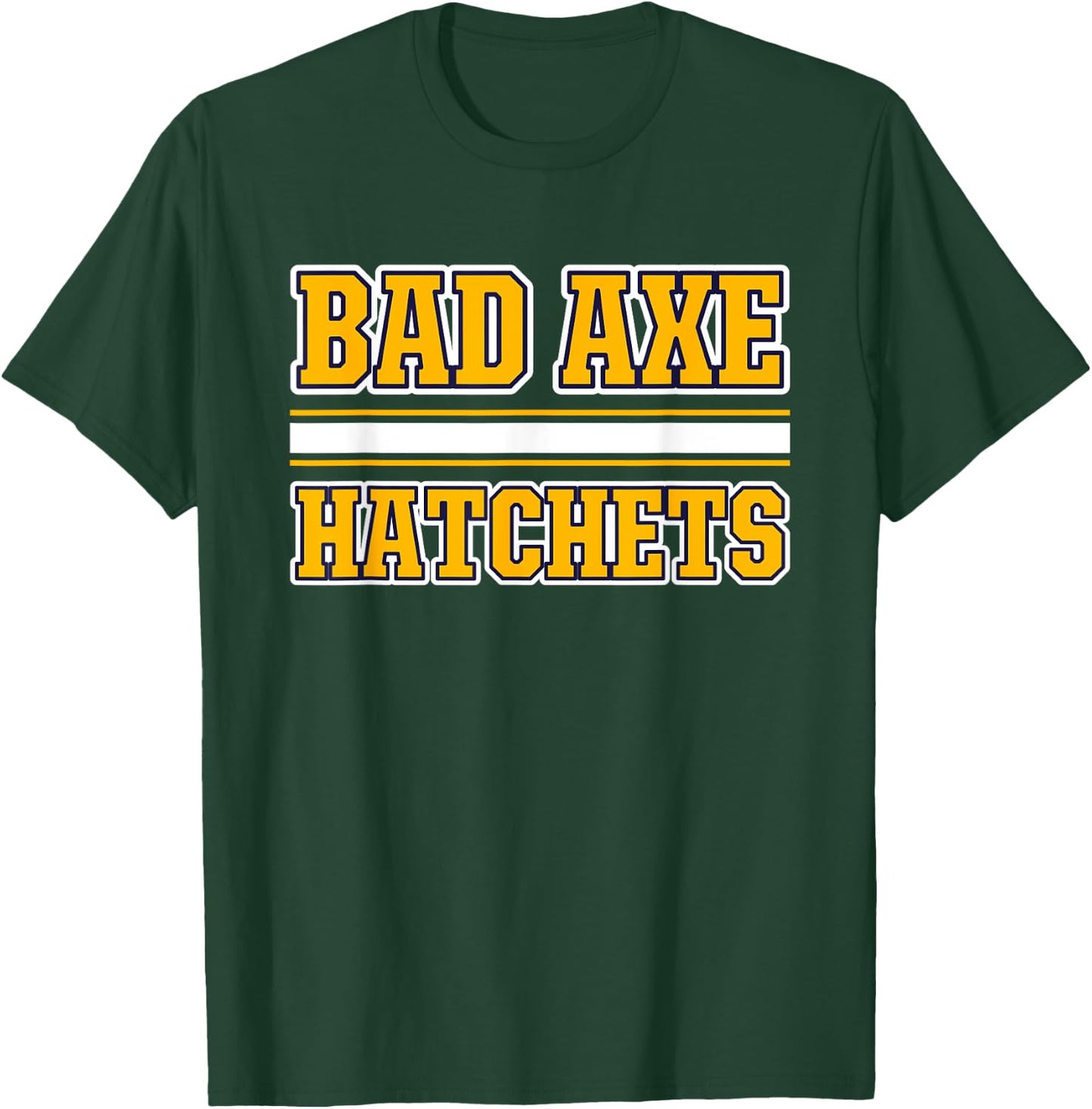 Bad Axe Hatchets Horizontal Stripes T-Shirt - T-Shirt | Forest