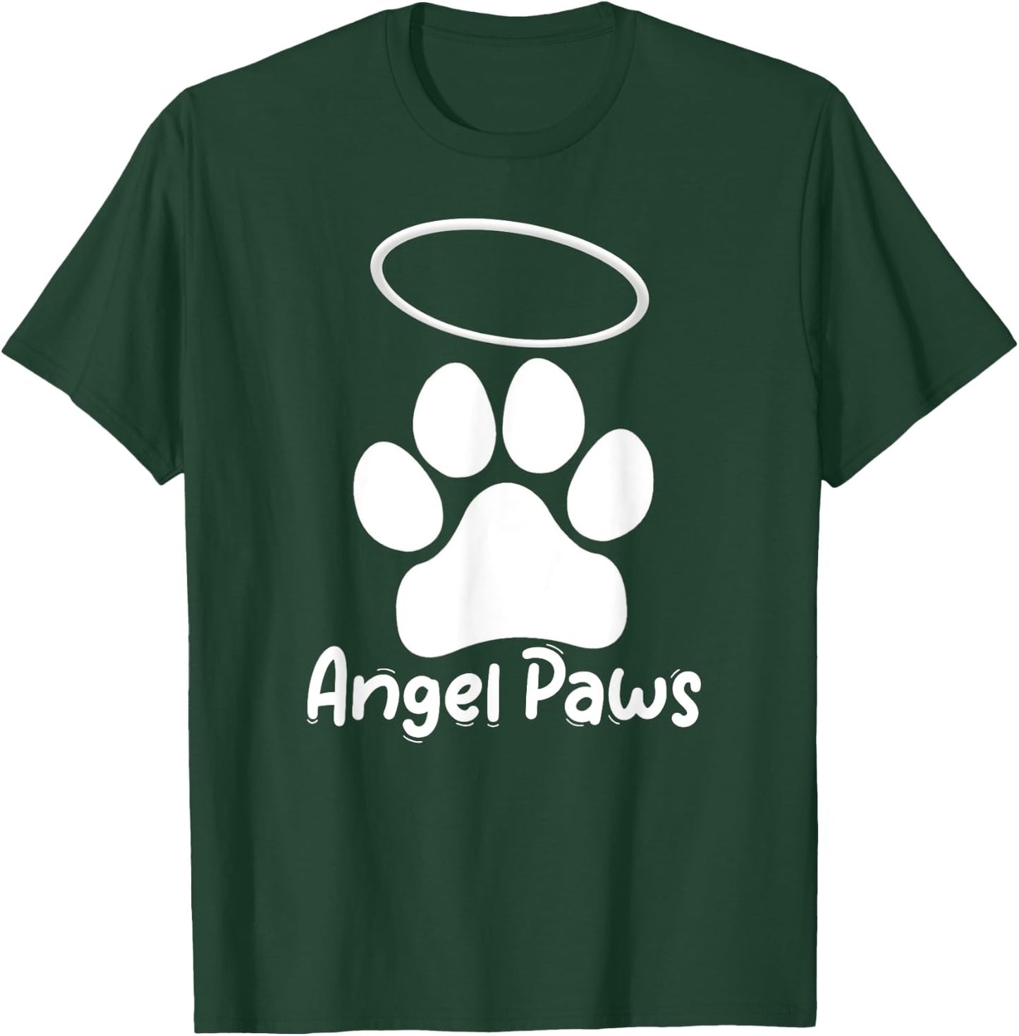 Halo Dog "Angel Paws" Christ Dog Lovers T-Shirt - T-Shirt | Forest