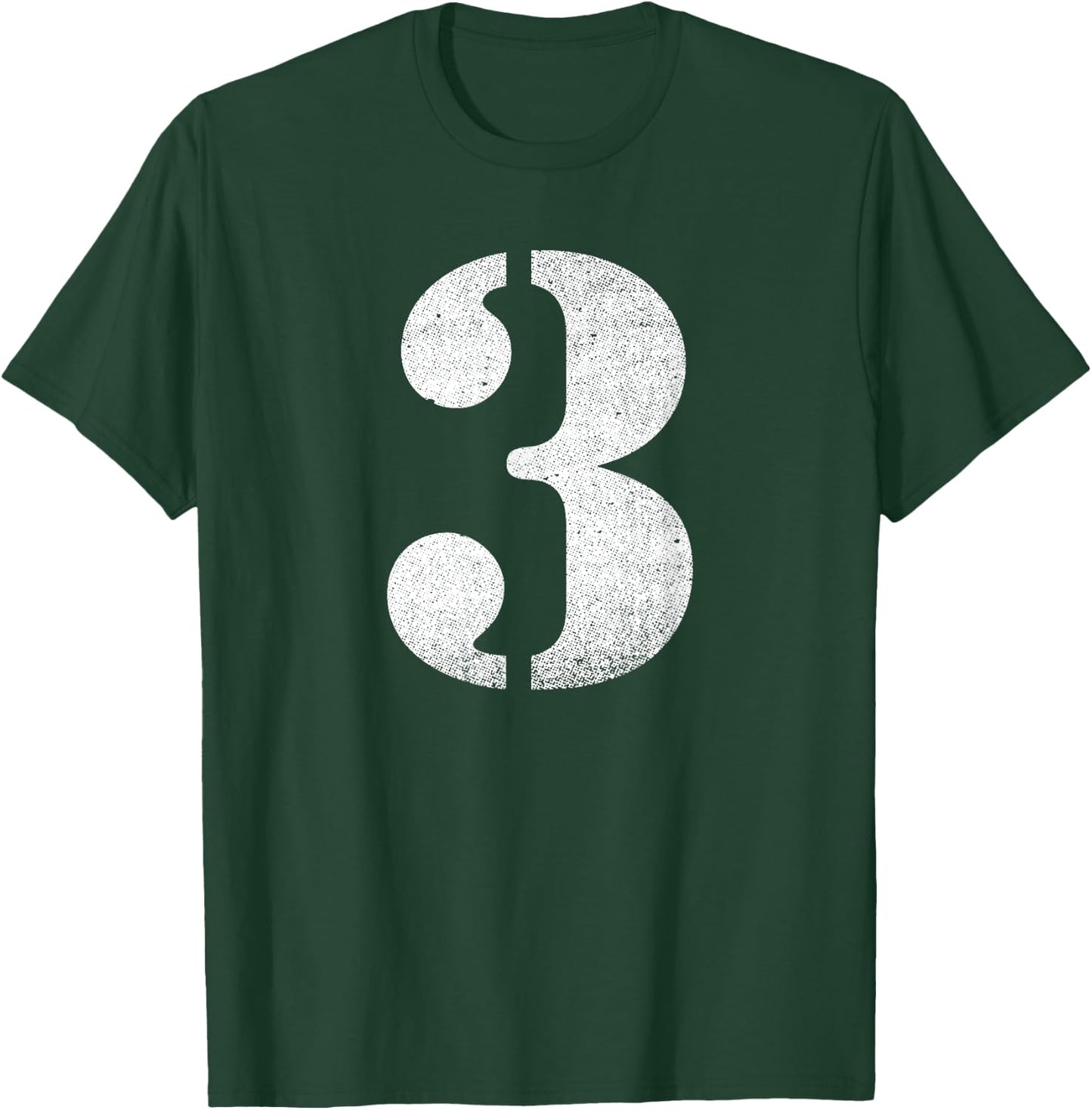 Die Zahl 3 | Ein Design mit der Zahl drei T-Shirt - T-Shirt | Forest