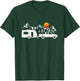 Campervan Camper Caravan , Black, S T-Shirt - T-Shirt | Forest