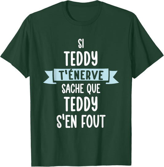 Gift Man Humour Name Personalized Teddy , Black, S T-Shirt - T-Shirt | Forest