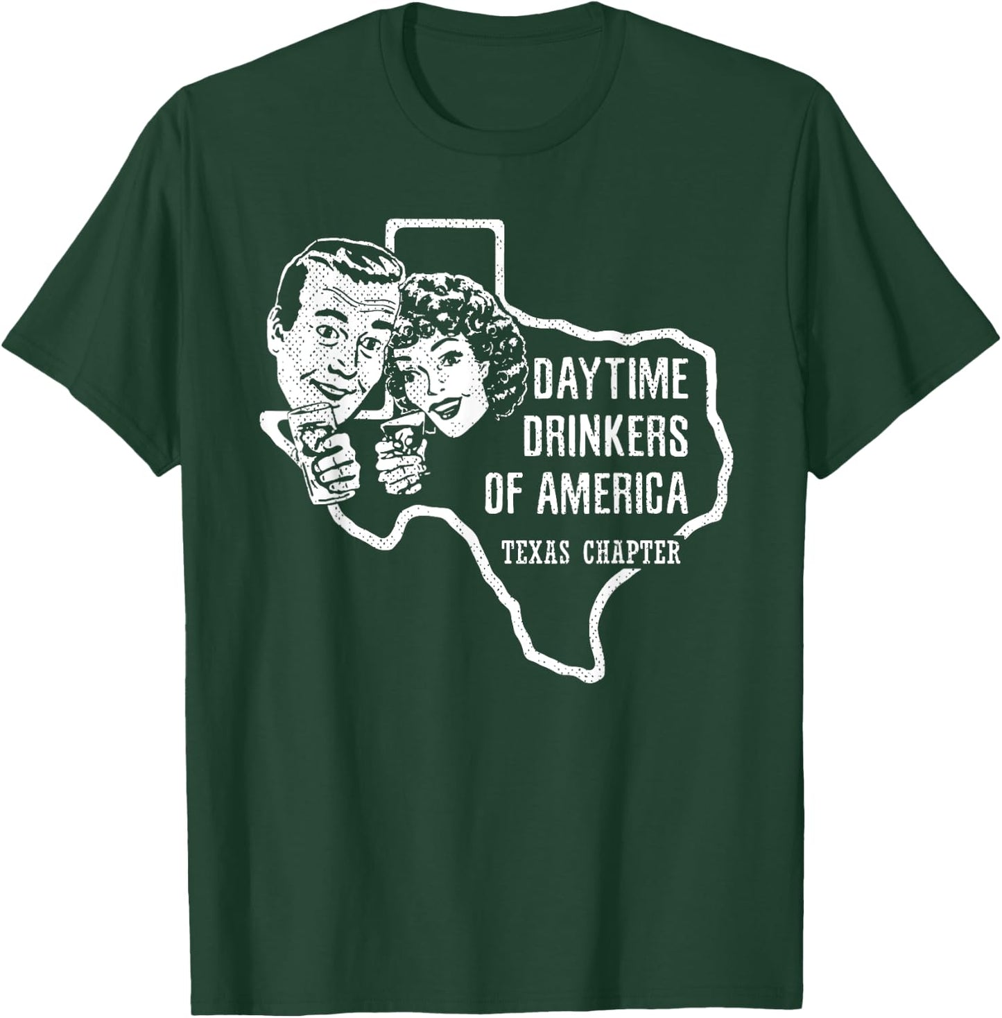 Texas Day Drinkers Shirt Alcohol Beer Wine Drinking Humor T-Shirt - T-Shirt | Forest