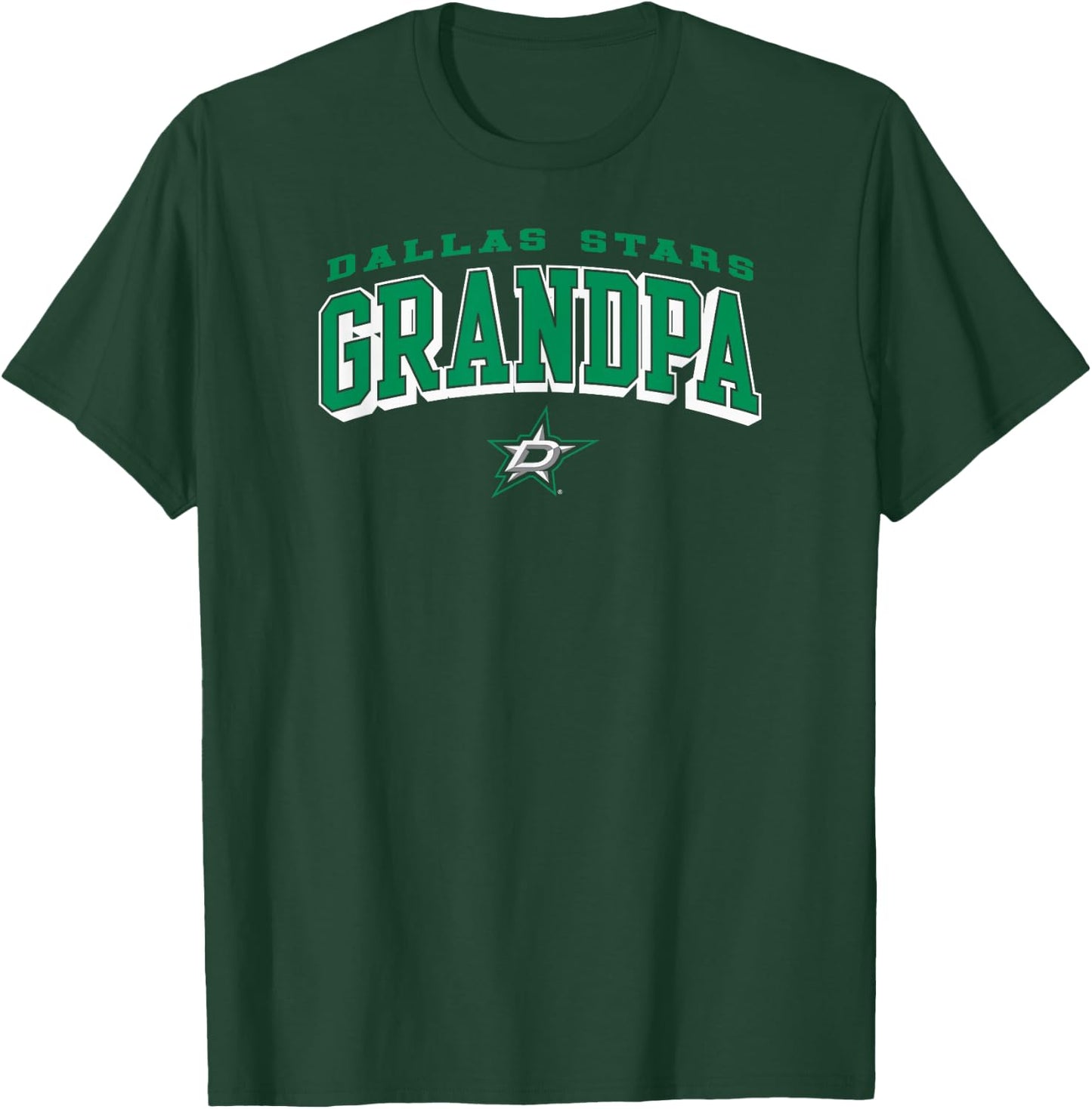 Dallas Stars Grandpa Arch Black NHL Officially Licensed T-Shirt - T-Shirt | Forest