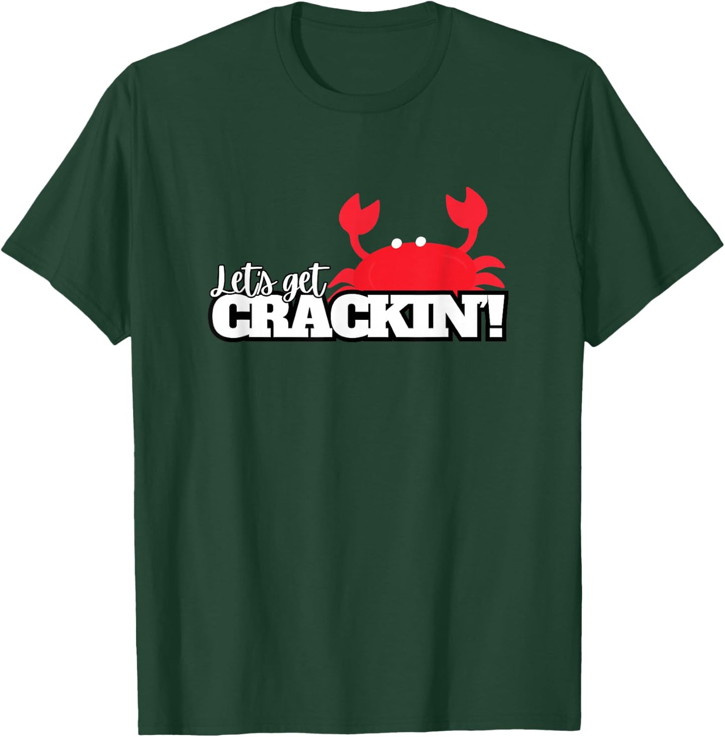 Funny Crab Eating Seafood Lover Crabbing Red Crabs T-Shirt - T-Shirt | Forest