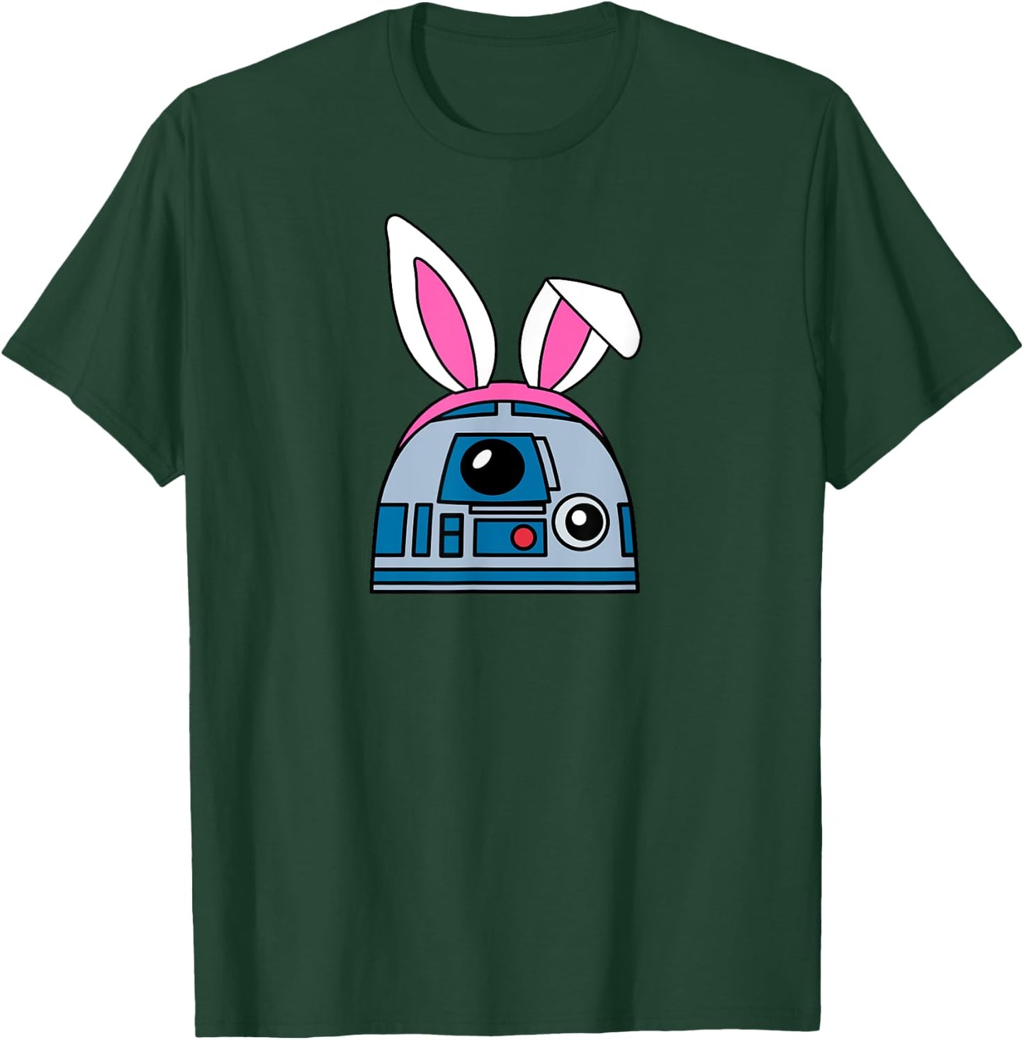 Amazon Essentials Star Wars R2-D2 Spring Easter Bunny Ears T-Shirt - T-Shirt | Forest