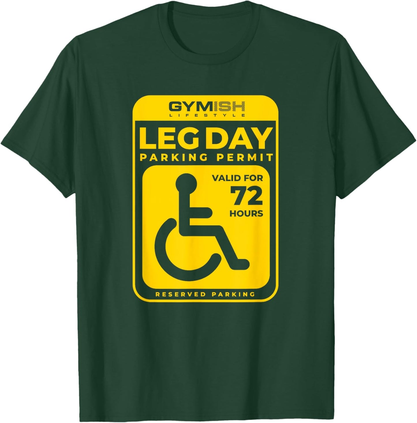 Leg Day Permit Gewichtheben, Workout, Heben, lustiges Fitnessstudio, Herren T-Shirt - T-Shirt | Forest