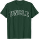 Uncle Funny Athletic Lettering Father's Day T-Shirt - T-Shirt | Forest