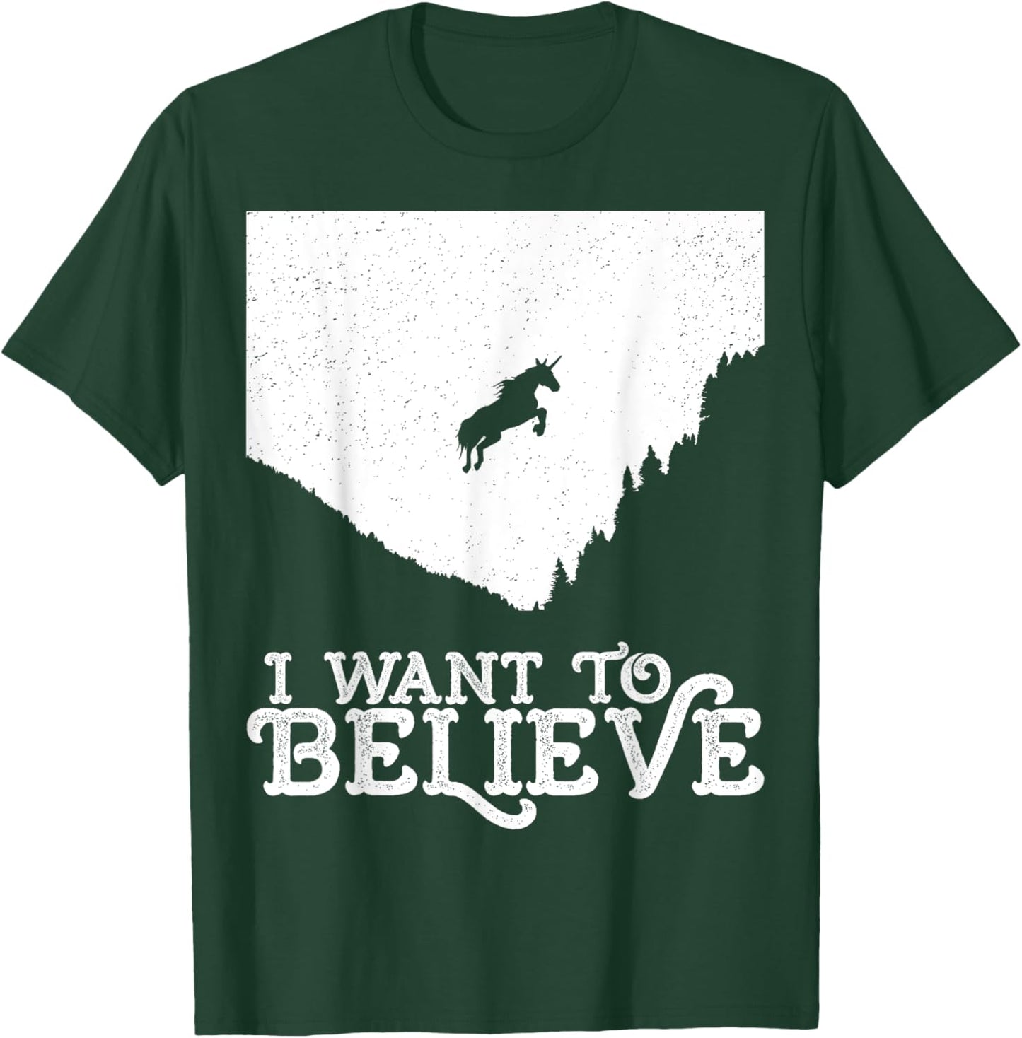 I want to believe unicorn can fly T-Shirt - T-Shirt | Forest