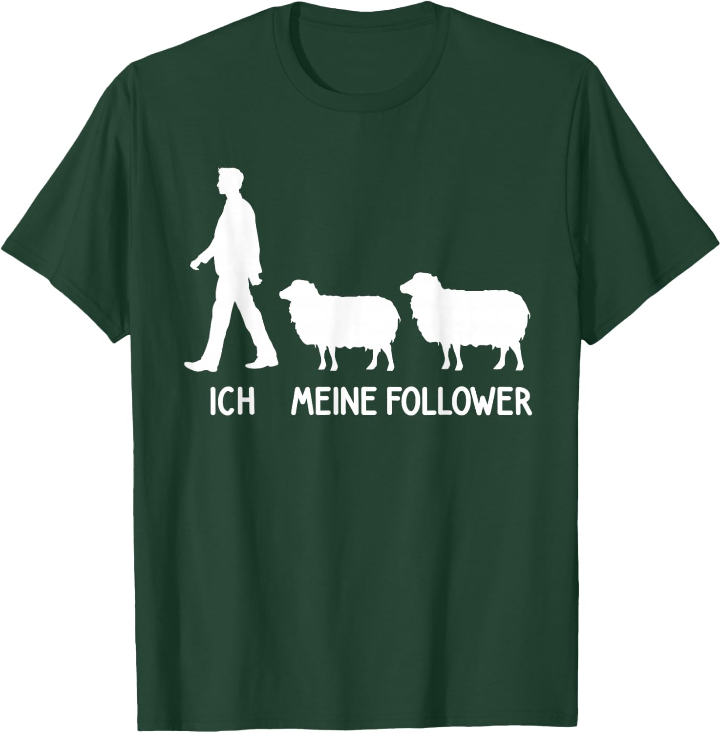 Lustiges Landwirt Bauer Schaf Hirte Sheep Kostüm Ich Meine Follower Sheep Breeder Lover Sheep Saying Black Small EU Small Regular M T-Shirt - T-Shirt | Forest