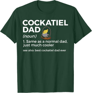 Cockatiel Dad Definition Funny Bird Lover Men T-Shirt - T-Shirt | Forest