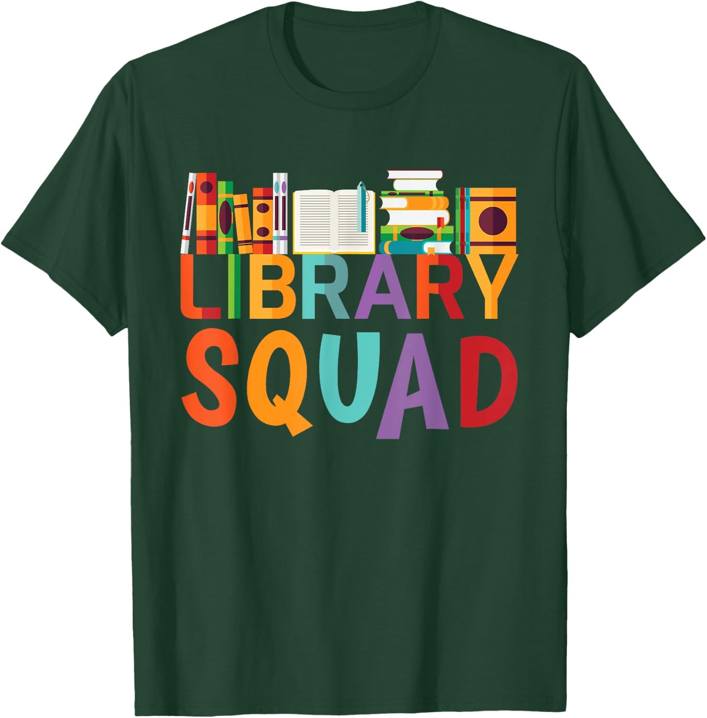 Library Squad shirt Bookworm Book Lovers Gift Librarian Man T-Shirt - T-Shirt | Forest
