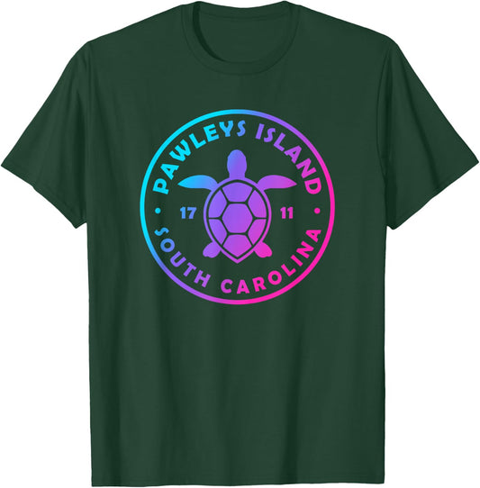 Pawleys Island South Carolina Sea Turtle Tie Dye Souvenir T-Shirt - T-Shirt | Forest