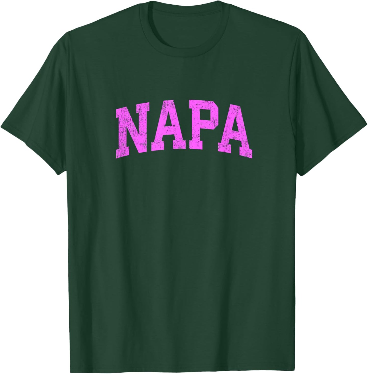 Napa California CA Vintage Athletic Sports Pink Design T-Shirt - T-Shirt | Forest
