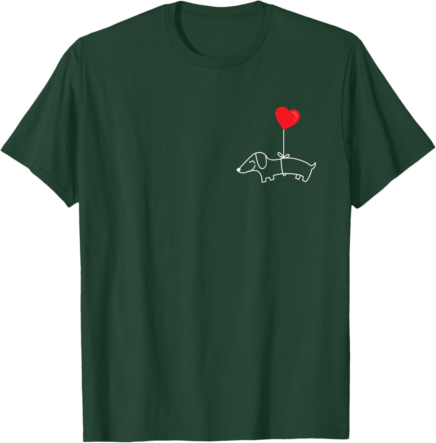 with Dachshund Dacheliebe Heart Dachshund Daggel Dachel, black T-Shirt - T-Shirt | Forest