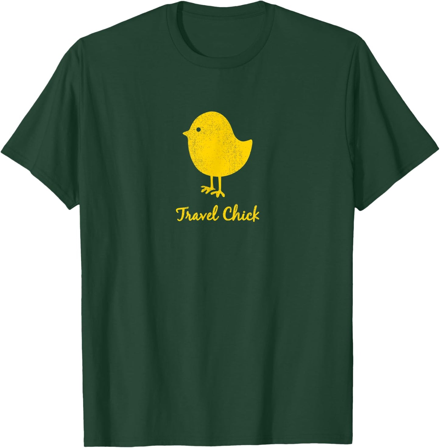 Travel Chick - Graphic Novelty T-Shirt - T-Shirt | Forest