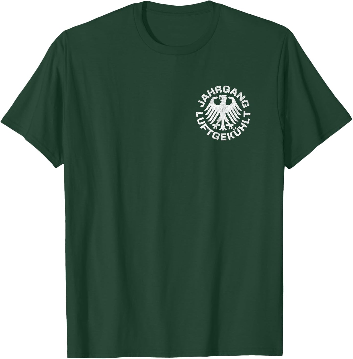 Front and Back "Vintage Air-Cooled" German Motorsport Racing T-Shirt - T-Shirt | Forest
