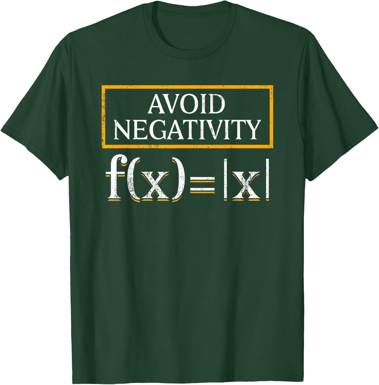 Avoid Negativity Math Teachers Formula Equation Solution Men Women T-Shirt - T-Shirt | Forest