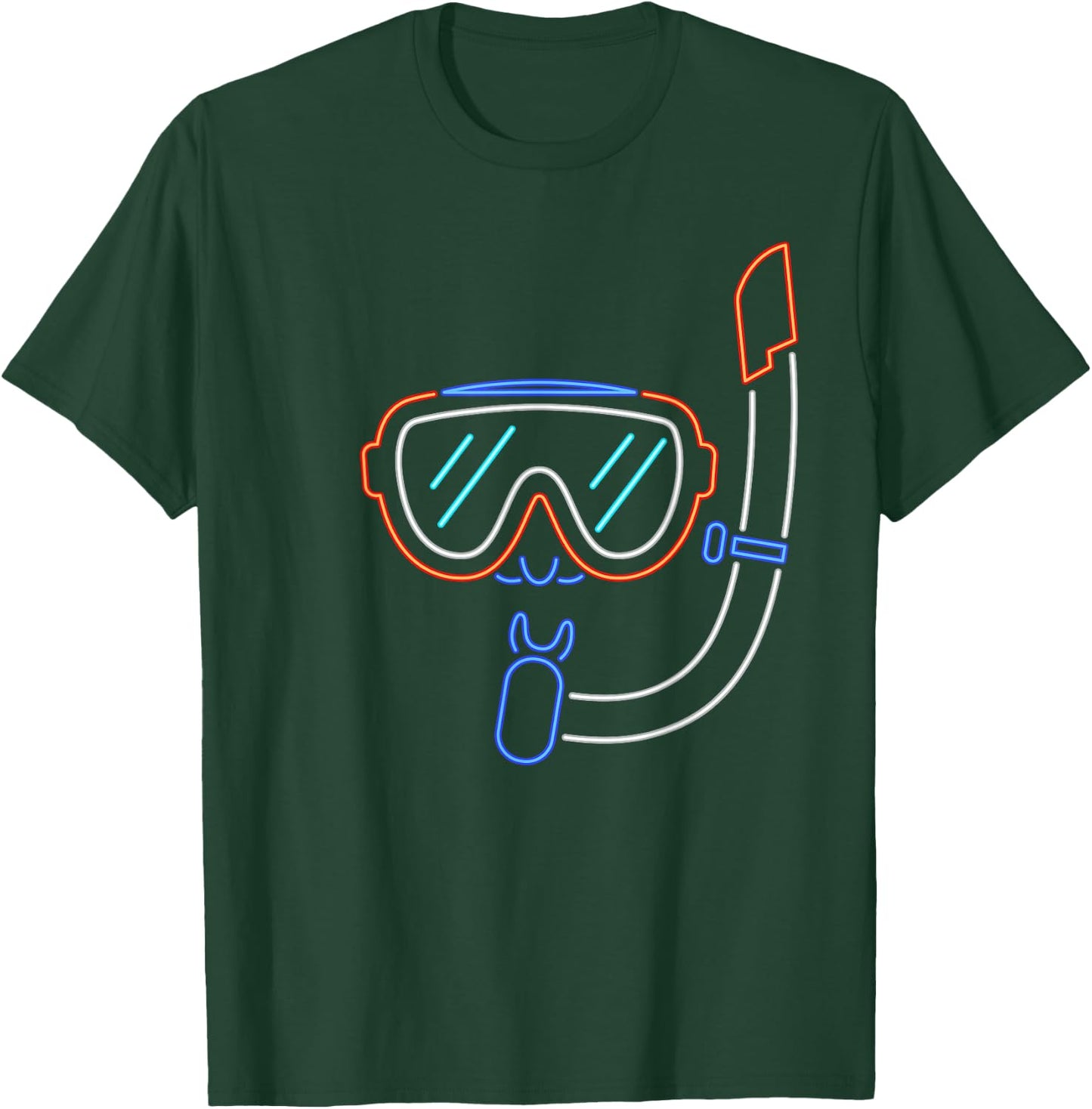 DIVE Mask and Snorkel Diver, Snorkeling And Swimming Gift T-Shirt - T-Shirt | Forest