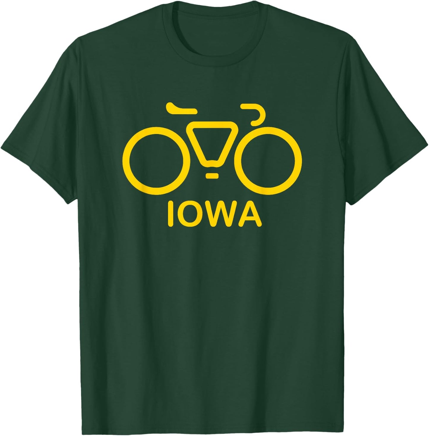 Bike Iowa, Cycling Iowa, College Theme T-Shirt - T-Shirt | Forest