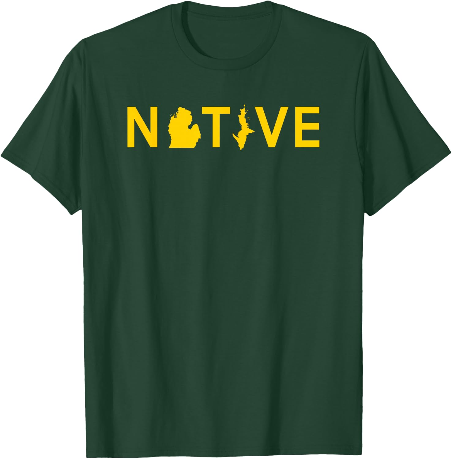 Native Michigander Ann Arbor Blue Yellow Sports Fan T-Shirt - T-Shirt | Forest
