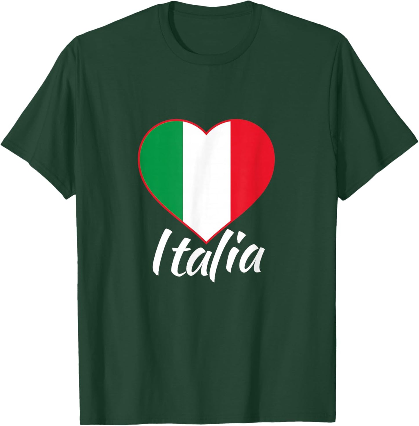 Proud Italian - Italia Design - Italian Heart - Love Italy T-Shirt - T-Shirt | Forest