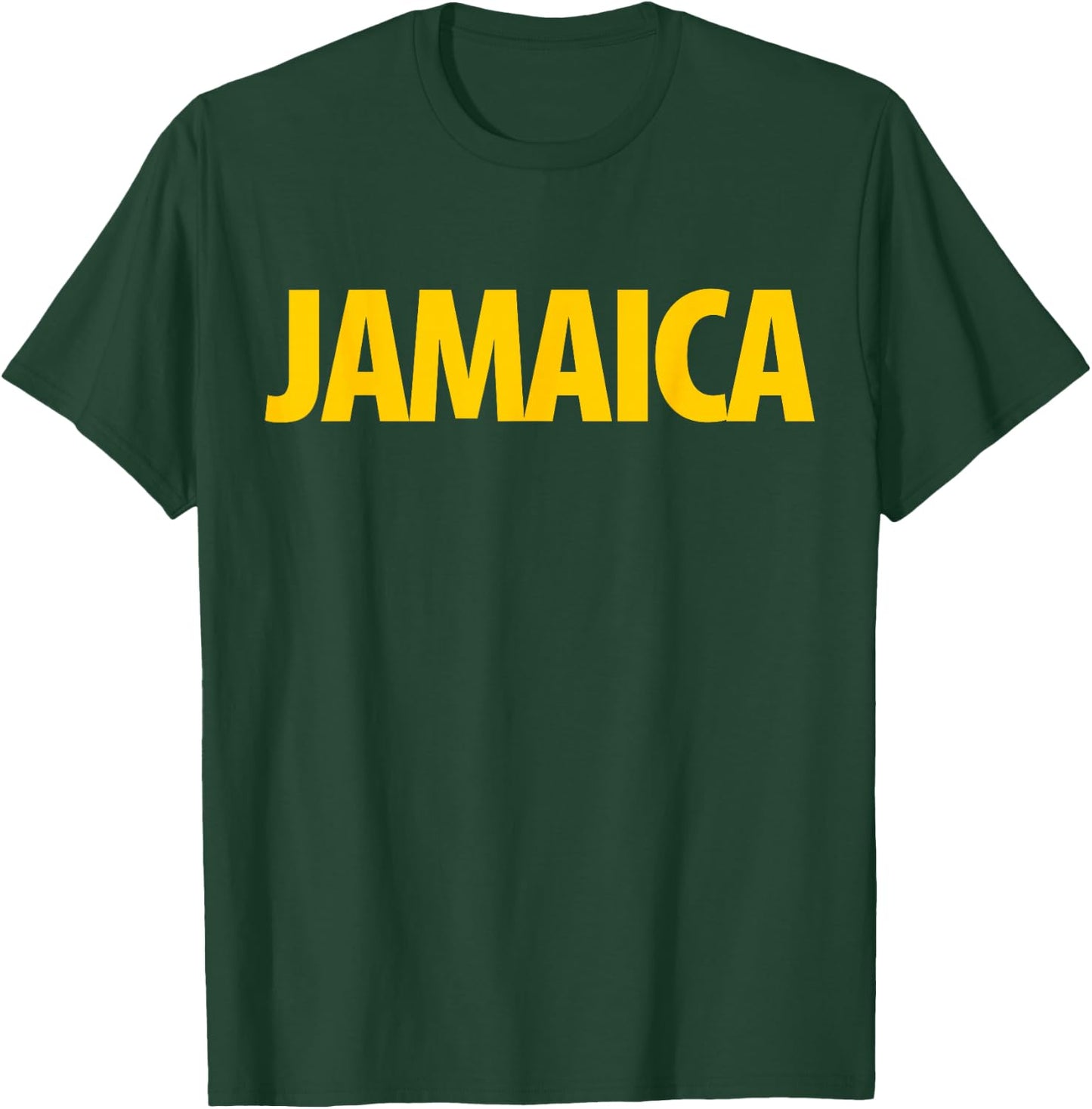 Black & Gold Retro Jamaica Vintage Tourism T-Shirt - T-Shirt | Forest